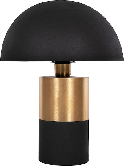 HomeMarkt PUNE Metal Table Lamp for Socket E27 with Black Shade and Base