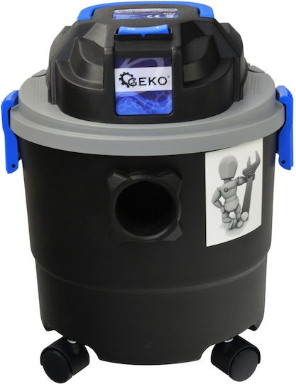 Geko Прахосмукачка За Течности / Твърди 1250W с Пластмаса Контейнер 15лт