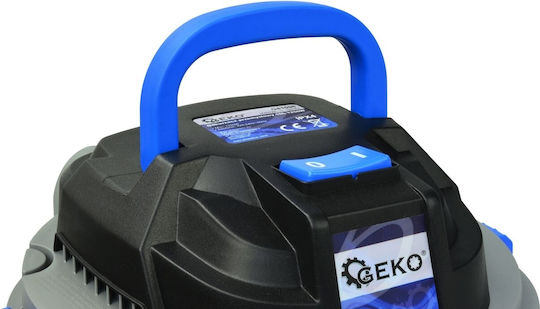 Geko Прахосмукачка За Течности / Твърди 1250W с Пластмаса Контейнер 15лт