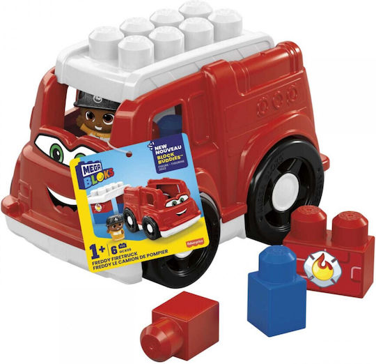 Mega Bloks Cuburi De Construit Firetruck Pentru 1+ Ani 6 Bucăți