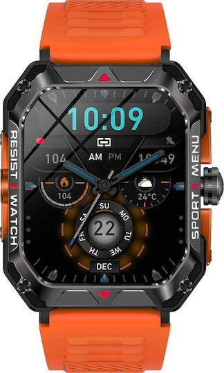 Lamtech LAM113492 47mm Smartwatch with Heart Rate Monitor (Burnt Orange)