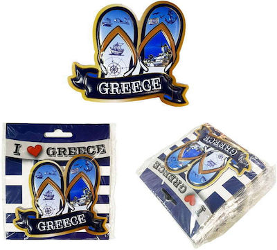 Μαγνητάκι Ψυγείου Σουβενίρ Greece 12τεμ Metallic Fridge Magnet Greece 0105042