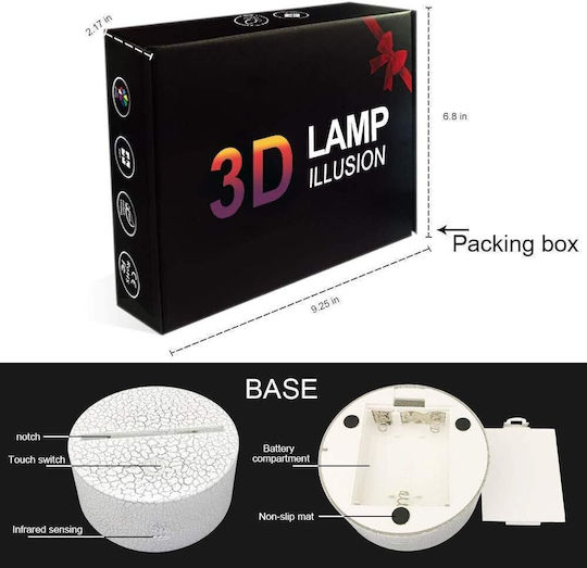 Декоративна Лампа 3D илюзия Декоративна Лампа 3D илюзия