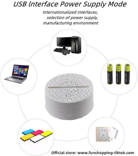Φωτιστικό LED RGB 3D Illusion Φωτιστικό LED RGB 3D Illusion