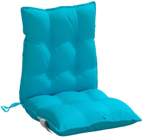 vidaXL Waterproof Garden Chair Cushion with Backrest Turquoise 4 Pieces 50x100cm