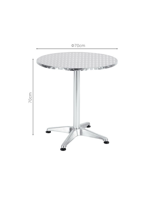 Tisch für kleine Außenbereiche Stabil Lazo Chromium 70x70x70cm