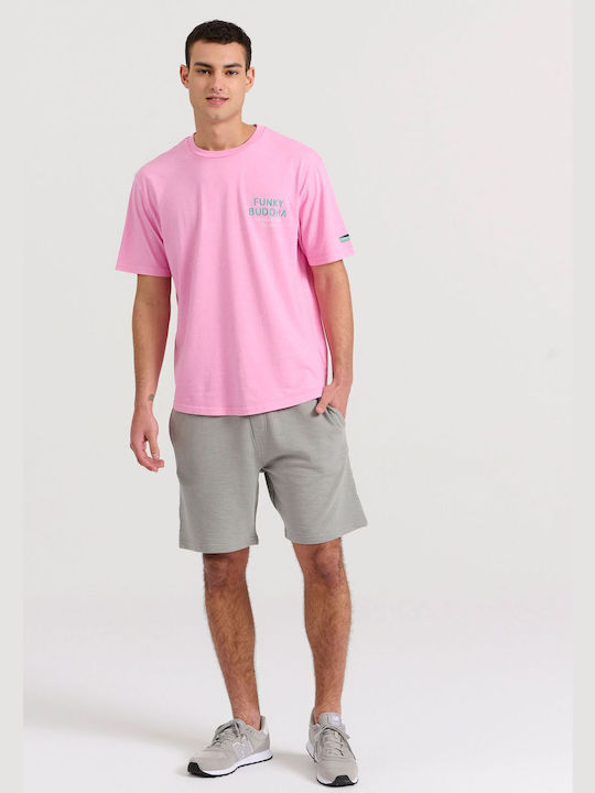 Funky Buddha Men's T-shirt Pink