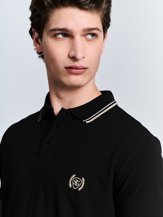 Staff Herren Kurzarmshirt Polo Schwarz