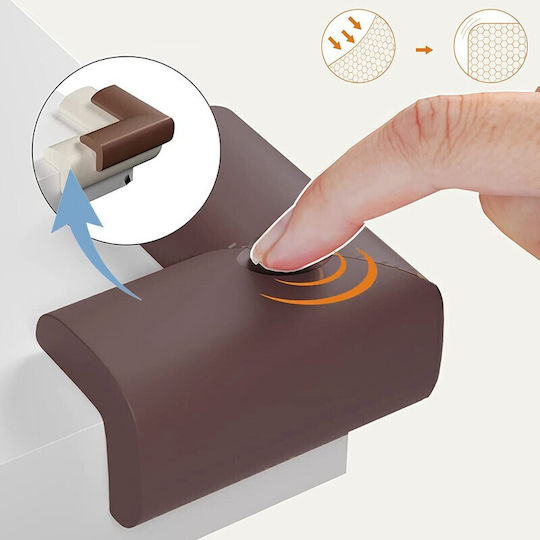 Sipo Protection Corner with Sticker in Brown Color 4pcs