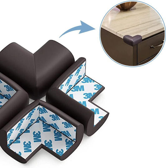 Sipo Protection Corner with Sticker in Brown Color 4pcs