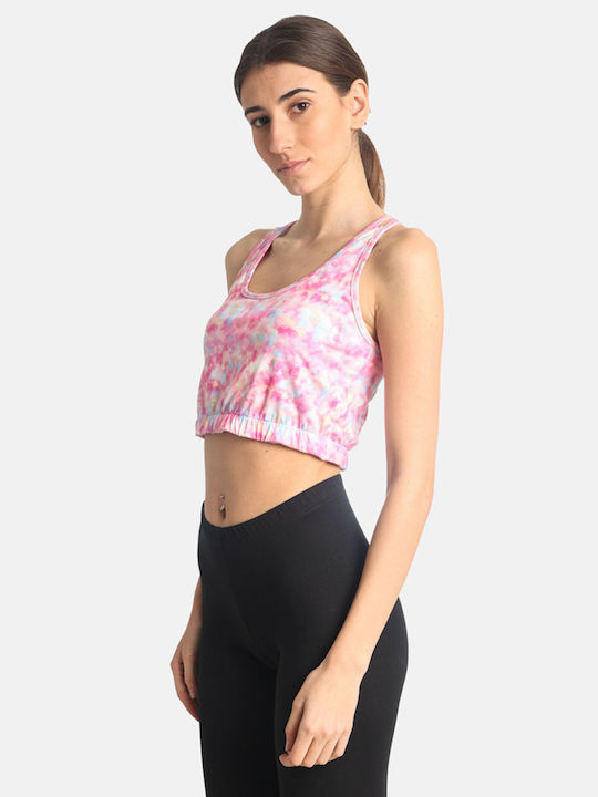 Paco & Co Women's Crop Top Cotton with Straps Pink