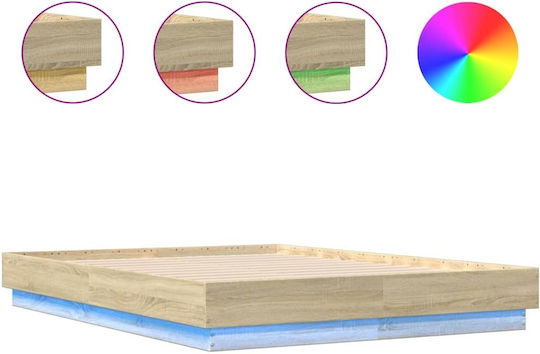 Saltea Dublă Pentru Saltea 135x190cm Stejar Sonoma