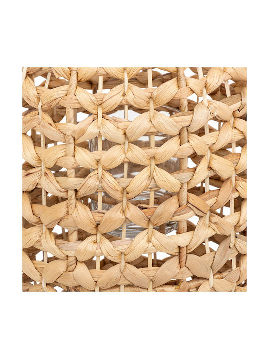 Atmosphera Sand Wicker Lantern Tabletop Beige 25x25x47cm
