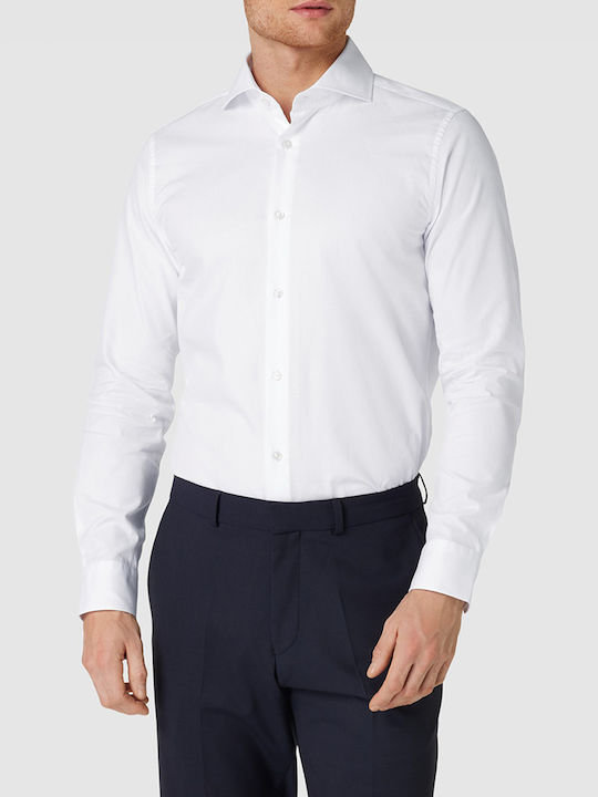 Joop! Men's Shirt Long Sleeve Cotton White