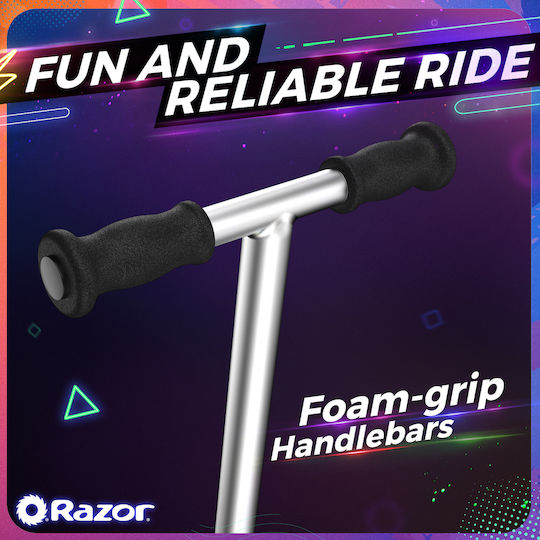 Razor Color Rave Trotinetă Electrică Pentru Copii Cu Viteză Maximă De 12km/h Și Autonomie De 6km În Culoare Argintie