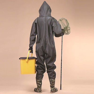 Waterproof work overalls with galosh & hood No.46 31859