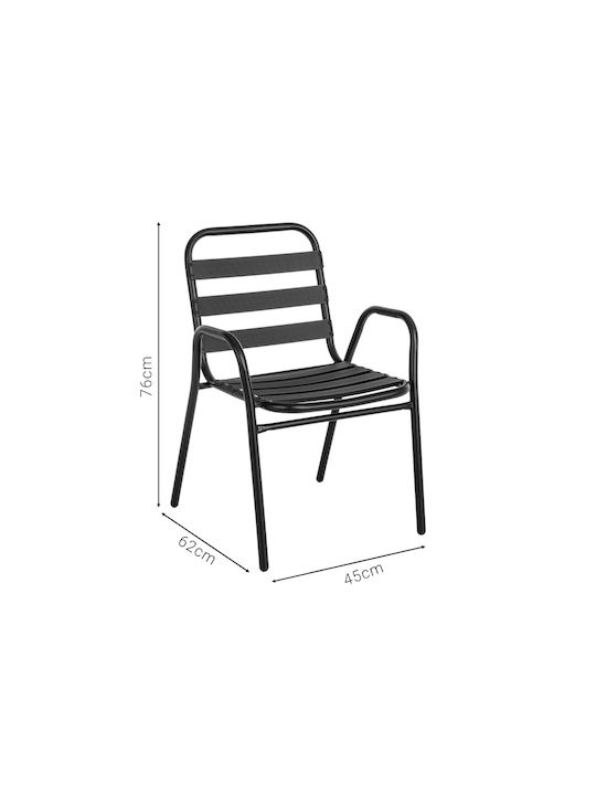Pakketo Gartenstühle Metallisch Sussie Ecru 45x62x76cm