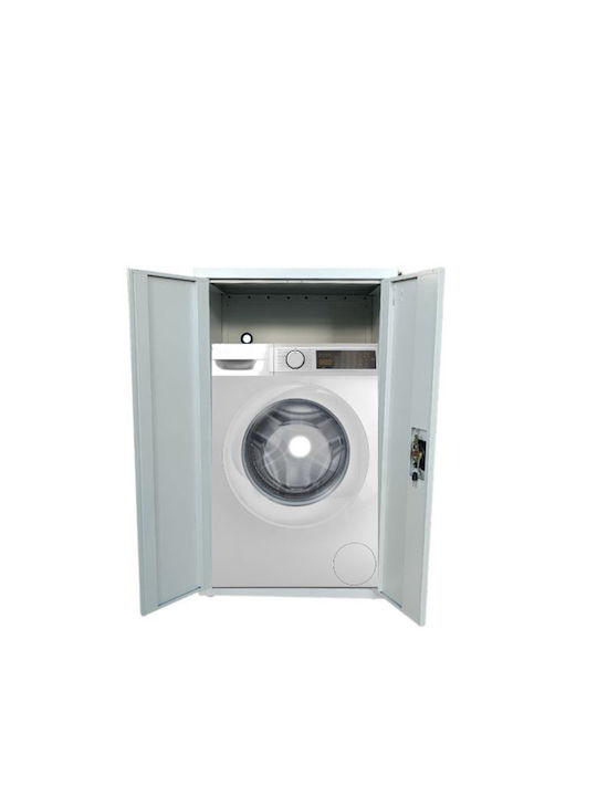 Dulap Metalic Dublu Ușă Galvanizat cu Posibilitate de Închidere Fără Picioare 70x70x130cm
