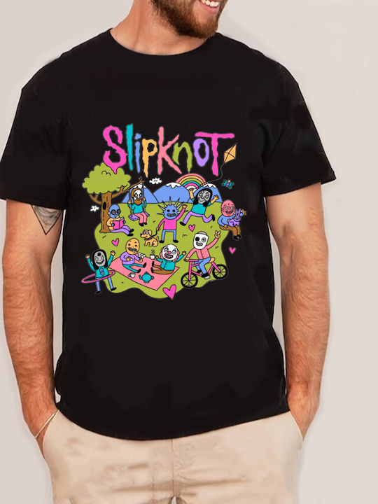Fruit of the Loom Slipknot T-shirt Slipknot Μαύρο Βαμβακερό