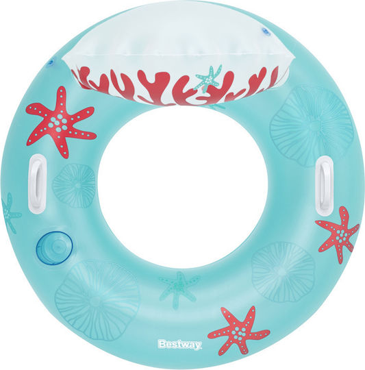 Bestway Blue Inflatable Wheel Backrest Coral Reef 107cm 43730