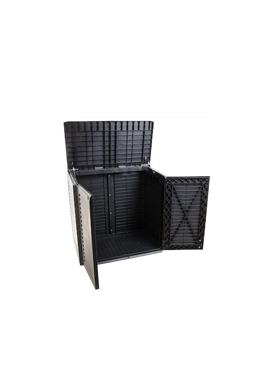 Außenlagerbox aus Polypropylen 780Es Schwarz L117xB74xH110cm