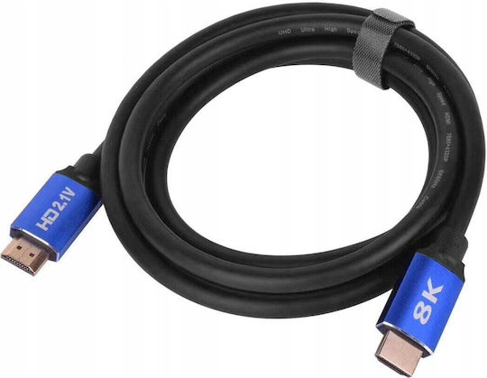 Zenwire HDMI 2.1 Ултра Висока Скорост 48Gbps 4K 120Hz HDR VRR HDMI Кабел HDMI Мъжки - HDMI Мъжки 1м Черен
