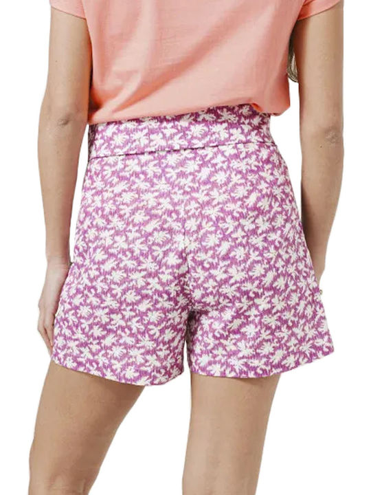 C'est Beau La Vie Damen-Hohe Taille Shorts Flieder