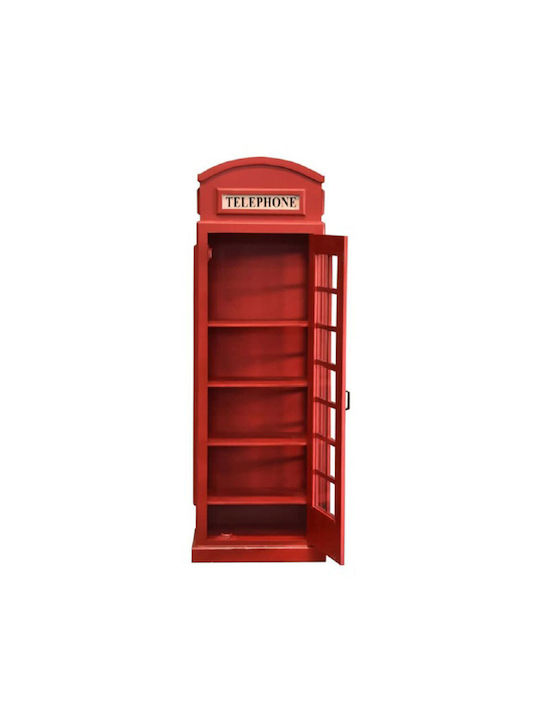 Bibliotecă London Calling Roșu 64x40x180cm