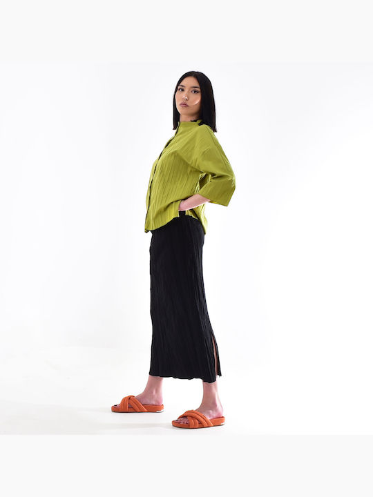 Ozai N Ku Midi Skirt in Black color