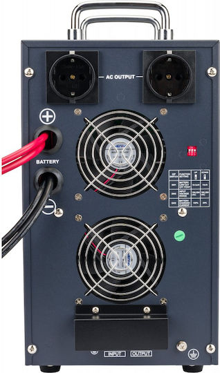 Powermat PM-UPS-3000MP Line-Interactive 3000VA 2400W με 2 Schuko Πρίζες