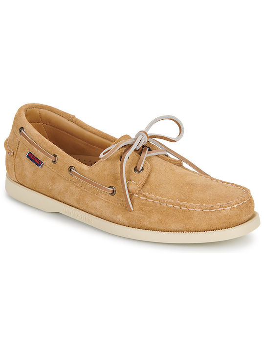 Sebago Portland Flesh Out Men's Boat Shoes Beige