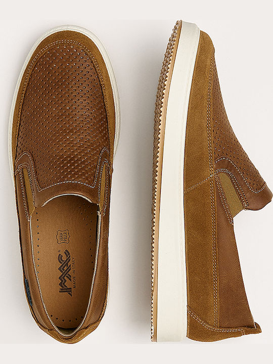 Δερμάτινα Ανδρικά Loafers σε Καφέ Χρώμα