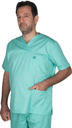 Alezi Unisex Σετ Ιατρικό Παντελόνι και Μπλούζα Τιρκουάζ