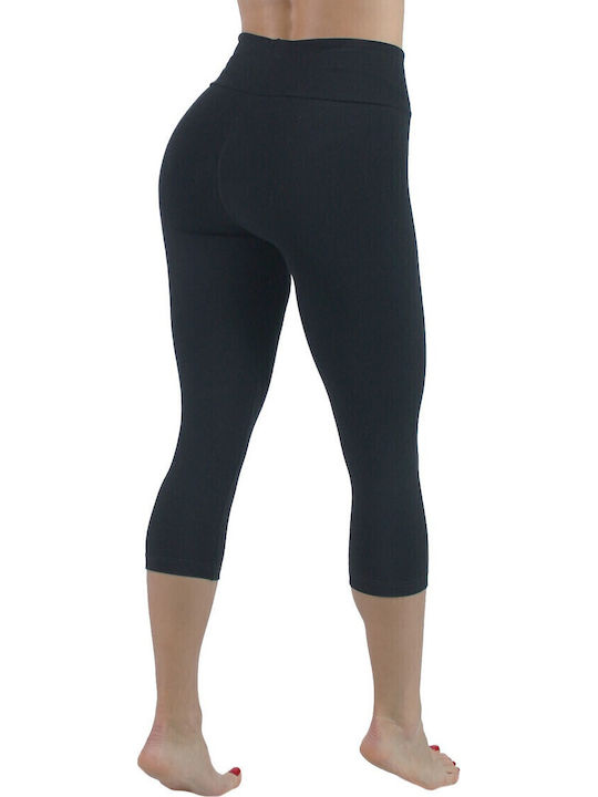 Women's Capri Training Legging High Waisted & Push Up Black