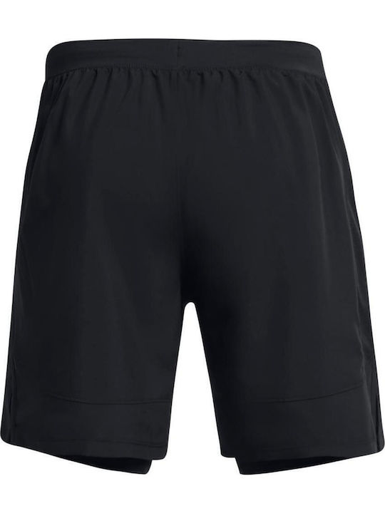 Launch 7'' 2 in 1 Sports Men's Shorts All Black