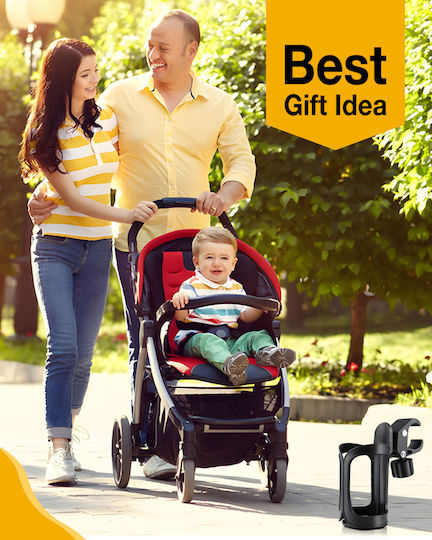 Uncle George Ποτηριού Bicycle Bottle Holder Compatible for General Purpose Stroller, Scooter, Skateboard 15x6.5cm