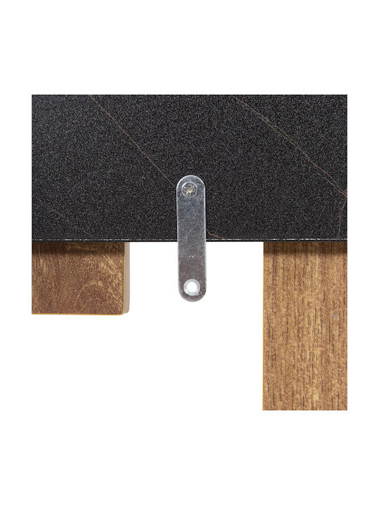 HomeMarkt Wall Hanger Wesson Wooden 16 Hooks Black 64x4x79cm