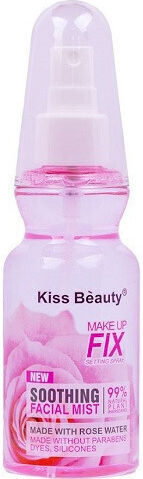 Makeup Fixing Spray Kiss Beauty Soothing Facial Mist Rose Water 180 Ml