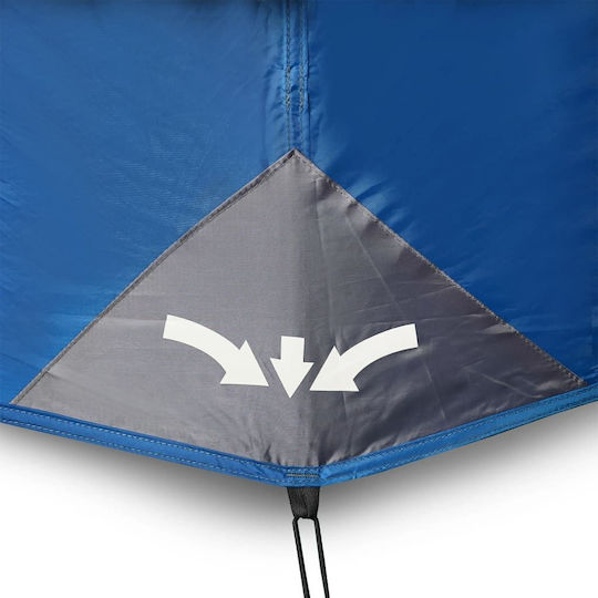 vidaXL Лятна Къмпинг Сцена Синя За 10 Човека 443x437x229см