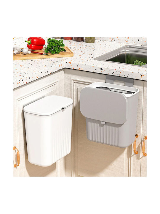 Home Use Waste Bin Waste Plastic for Cabinet White 9lt 1pcs