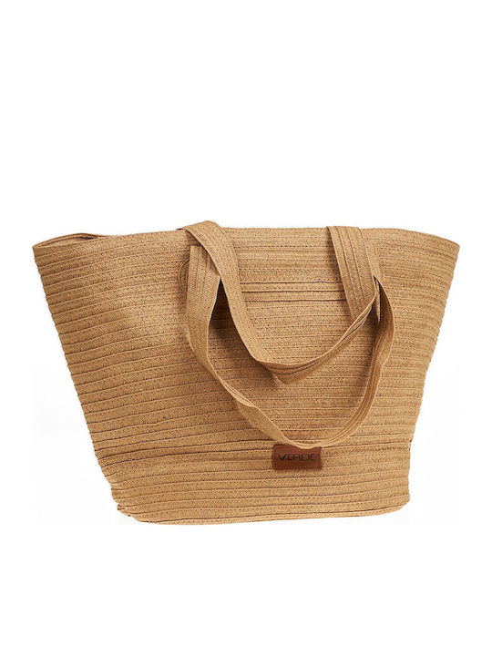 Verde Straw Beach Bag Beige