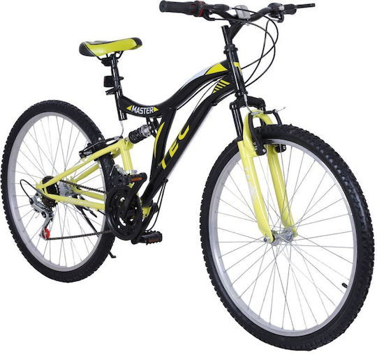 TEC Master 26" Черно/жълто Колело Планински Велосипед с 21 Скорости