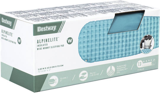 Bestway Mattress Μονό Υπόστρωμα Camping 183x63.5cm Πάχους 7.5cm Μπλε