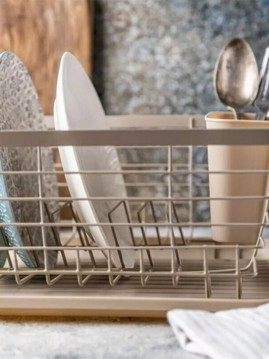 KING Hoff Metallic Beige Sink Strainer 36.3x30.2x14.5cm