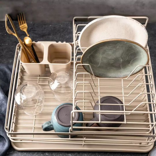 KING Hoff Metallisches Beige Spülbeckenablauf 43x32x27cm