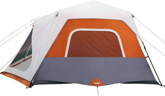 vidaXL Καλοκαιρινή Σκηνή Camping Πορτοκαλί για 10 Άτομα 443x437x229εκ.