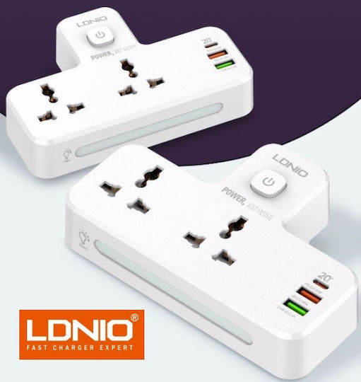 Ldnio Ταφ 2 Θέσεων με 2 USB-A