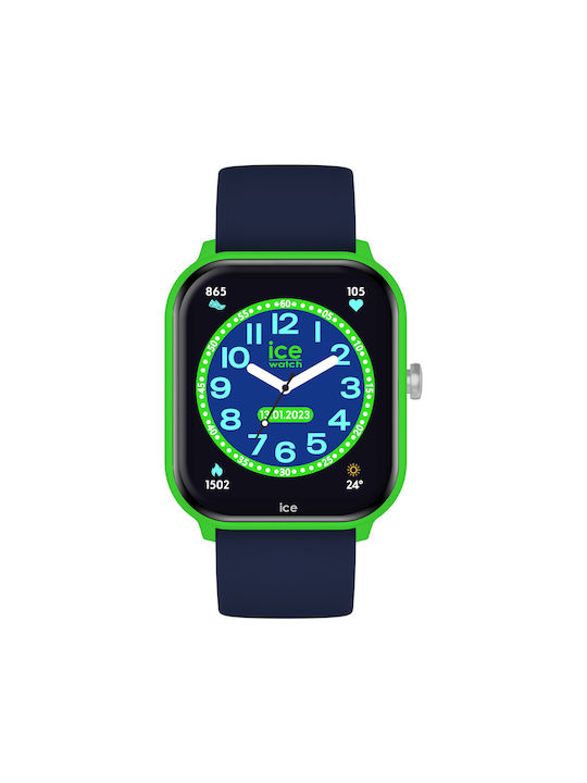 Ice Smartwatch pentru copii cu curea din cauciuc/plastic Verde