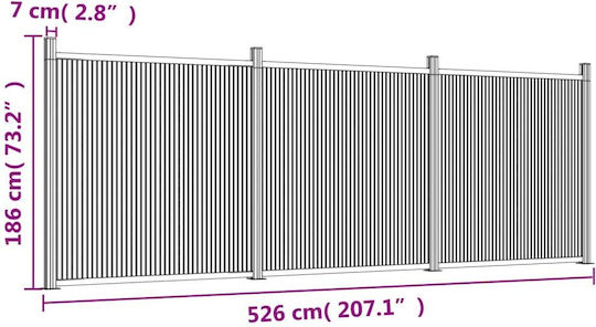vidaXL Panou de Gard din WPC în Culoarea Maro x 1.86m