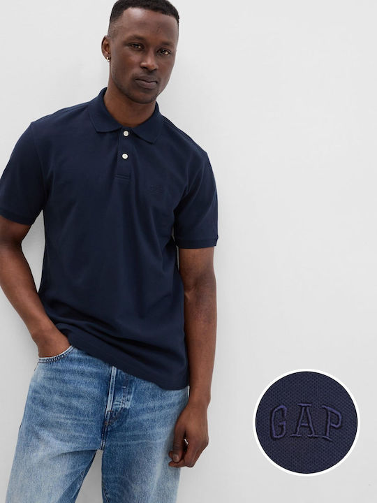 Polo Kurzarmbluse Marineblau